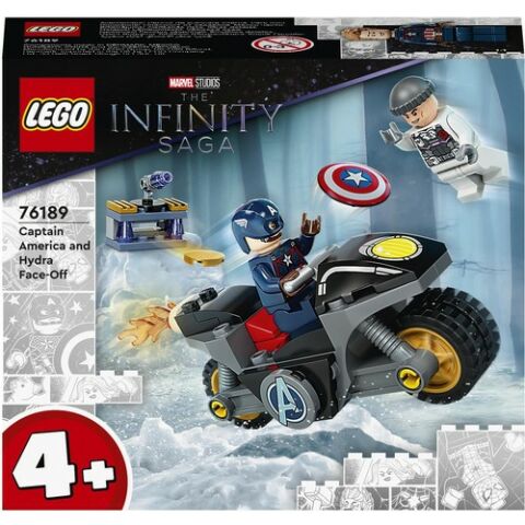 LEGO® Marvel Avengers Kaptan Amerika ve Hydra Karşılaşması 76189 - Kaptan Amerika ve Motosiklet Seti Koleksiyonluk Oyuncak Yapım Seti (49 Parça)