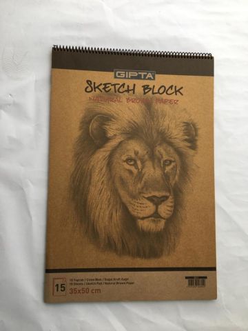 Gıpta 35x50cm 15 Yaprak Kraft Resim Defteri
