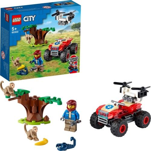 LEGO® City Vahşi Hayvan Kurtarma ATV’si 60300 - Çocuklar İçin Yaratıcı Oyuncak Yapım Seti (74 Parça)