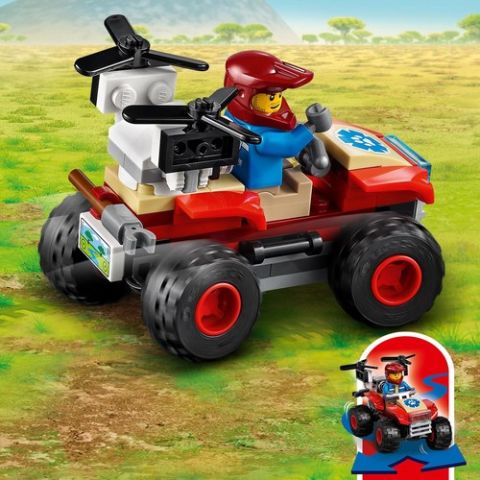 LEGO® City Vahşi Hayvan Kurtarma ATV’si 60300 - Çocuklar İçin Yaratıcı Oyuncak Yapım Seti (74 Parça)