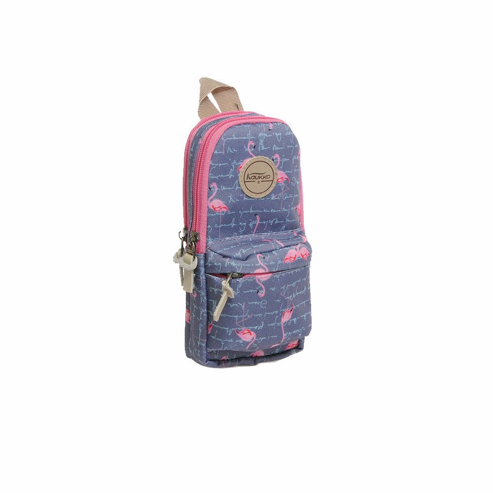 Kaukko Flamingo Kalem Çantası Gri K2106