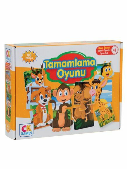 CK Games Tamamlama Oyunu Okul Öncesi Oyun Seti +3 Yaş Eğitici Öğretici 40 Parça Puzzle Oyun Seti