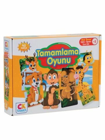 CK Games Tamamlama Oyunu Okul Öncesi Oyun Seti +3 Yaş Eğitici Öğretici 40 Parça Puzzle Oyun Seti