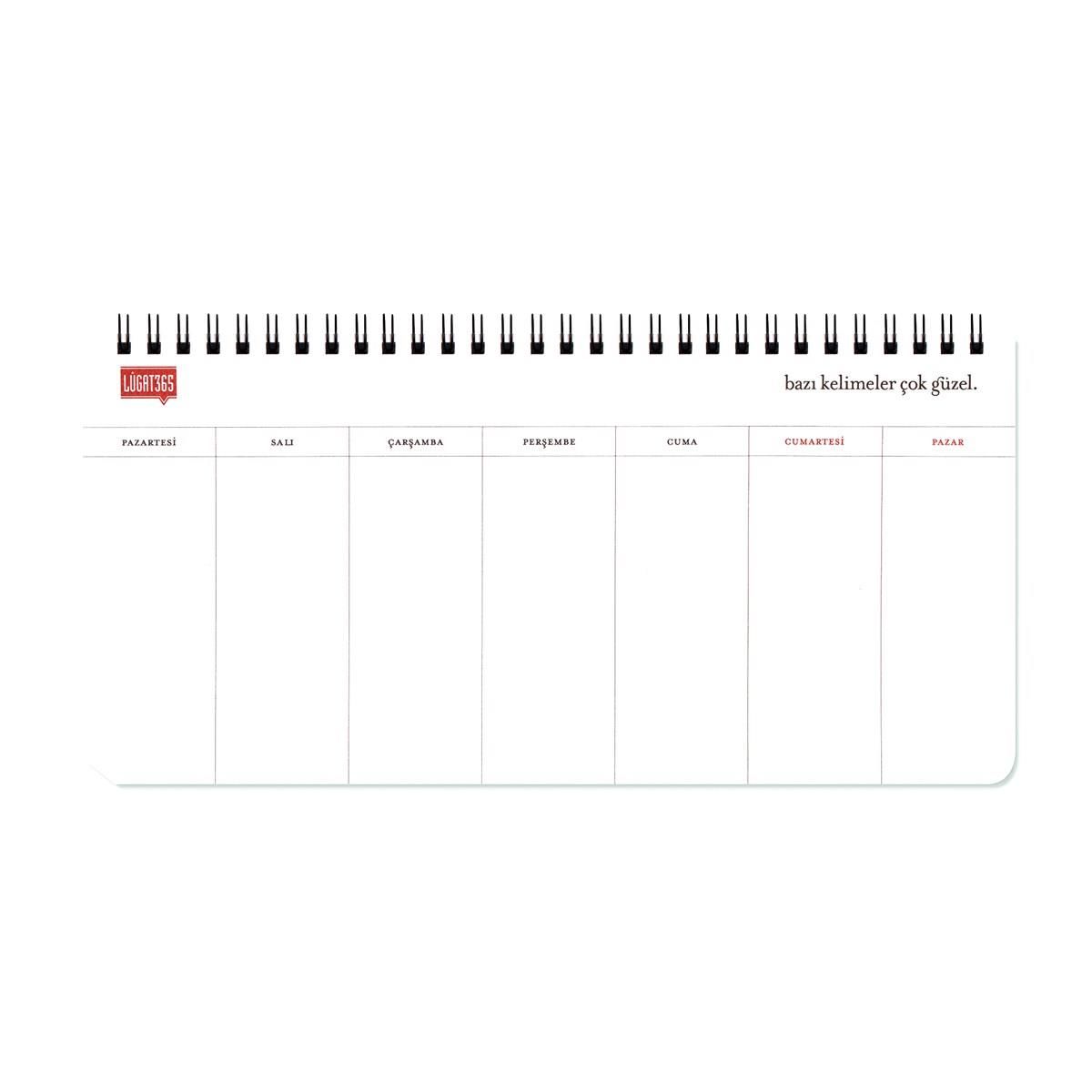 Keskin Color 13*27 Spiralli Haftalık Planner - Tebessüm