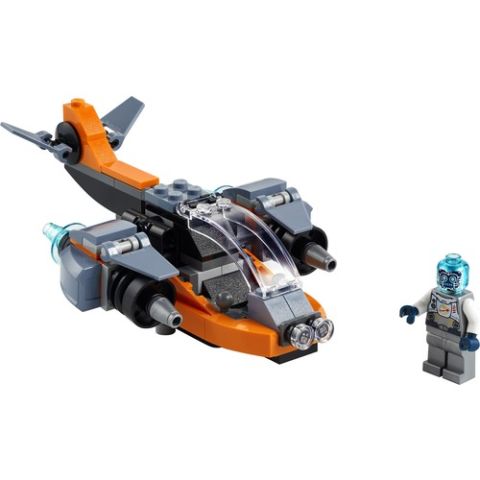 LEGO® Creator 3’ü 1 Arada Siber İnsansız Hava Aracı 31111 - Çocuklar için Robot ve Motosiklet İçeren Oyuncak Yapım Seti (113 Parça)