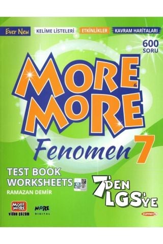More And More 7. Sınıf Fenomen English Test Book Worksheets