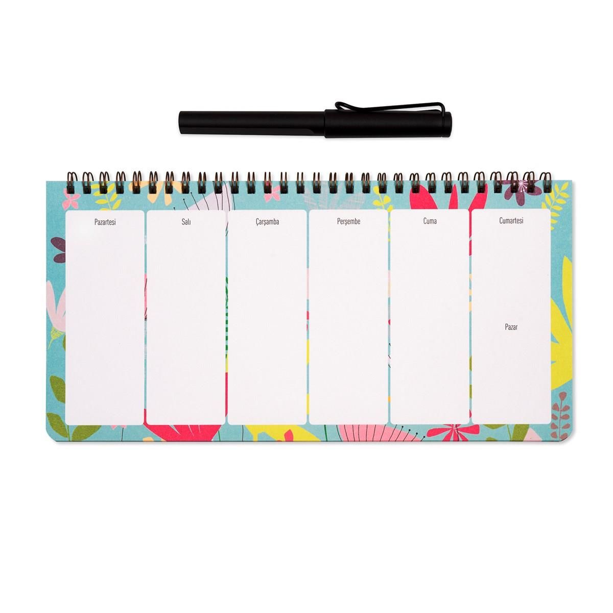Keskin Color 13*27 Spiralli Haftalık Planner - Turnowsky Jasmine