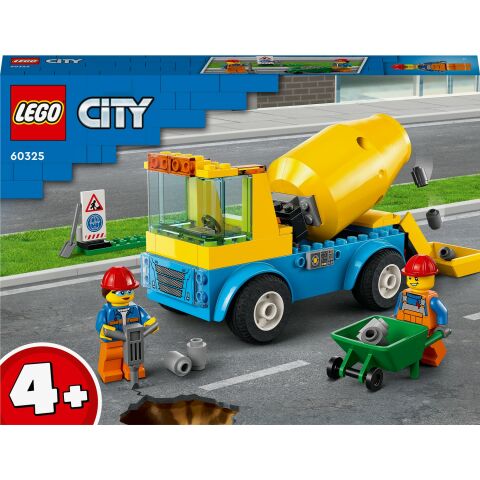 LEGO® City Beton Mikseri 60325 - 4 Yaş ve Üzeri Çocuklar İçin Gerçekçi Oyuncak Inşaat Aracı Yapım Seti (85 Parça)