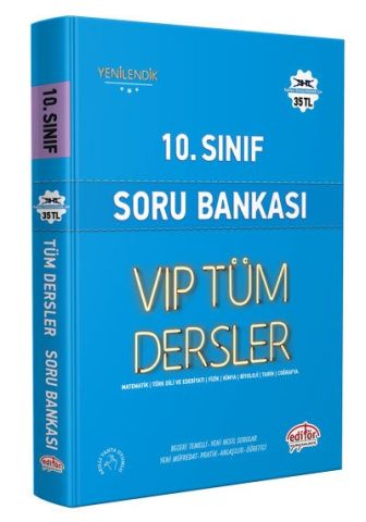 Editör Yayınları 10. Sınıf VIP Tüm Dersler Soru Bankası Mavi Kitap