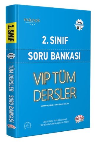 Editör Yayınları 2. Sınıf VIP Tüm Dersler Soru Bankası Mavi Kitap
