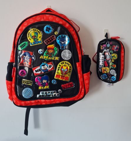 Me Çanta Brawl Stars Okul Çantası + Kalem Çantası Seti