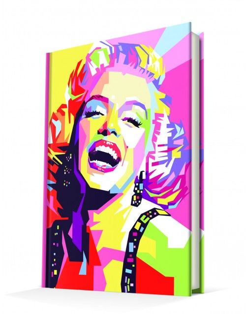 Deffter Marliyn Monroe  96 Yaprak Çizgili Sert Kapak Defter