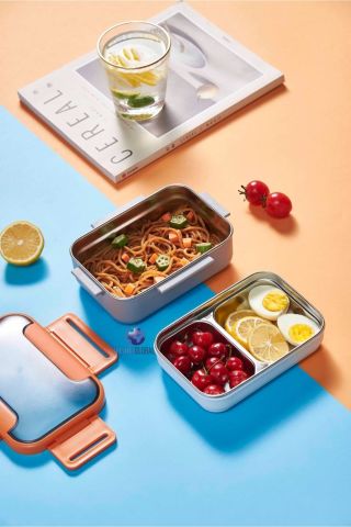 Vagonlife BL20182 Yeşil Lunch Box Çift Katmanlı Paslanmaz Çelik Öğle Yemeği Kutusu Yeşil Bl20182