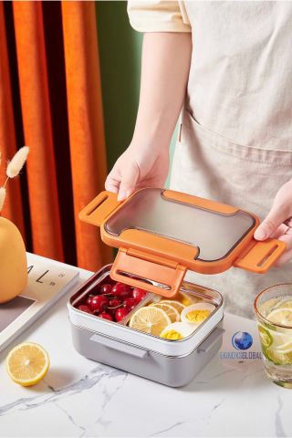 Vagonlife BL20182 Yeşil Lunch Box Çift Katmanlı Paslanmaz Çelik Öğle Yemeği Kutusu Yeşil Bl20182