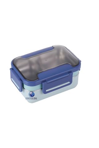Vagonlife BL20182 Lacivert Lunch Box Çift Katmanlı Paslanmaz Çelik Öğle Yemeği Kutusu Lacivert Bl20182