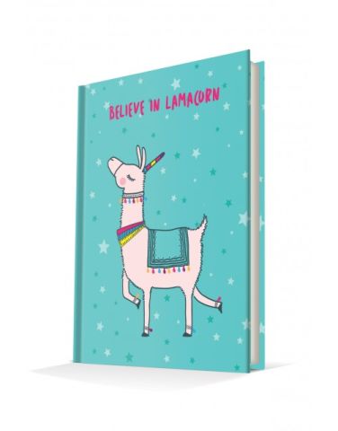 Deffter Lamacorn  96 Yaprak Çizgili Sert Kapak Defter