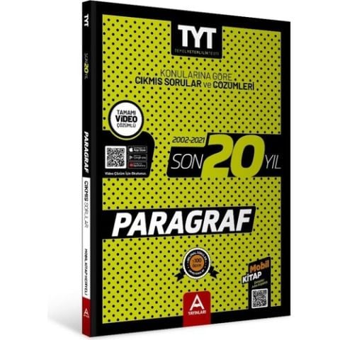 A Yayınları Tyt Paragraf Son 20 Yıl Çıkmış Sorular