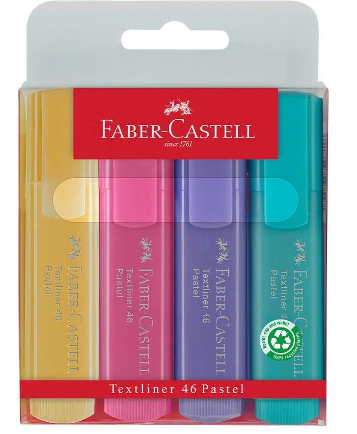 Faber-Castell 1546 Fosforlu Kalem Pastel 4 Renk