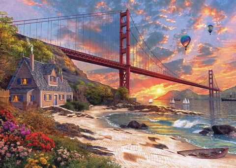 KS Games KS PUZZLE SUNSET AT GOLDENGATE 500 PARÇA PUZZLE Yapboz