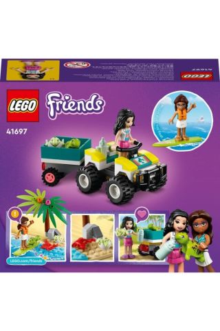 ® Friends Kaplumbağa Koruma Aracı 41697 – Çocuklar için Yaratıcı Oyuncak Yapım Seti (90 Parça)