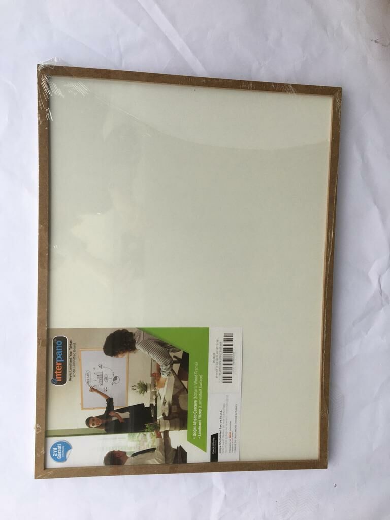İnterpano 45x60 cm Mdf Çerçeveli Lamine Yüzey Duvar Yazı Tahtası