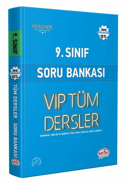 Editör Yayınları 9. Sınıf Tüm Dersler Soru Bankası Mavi Kitap