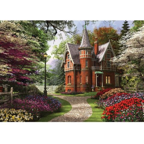 Puzzle 2000 Parça 96x68 Cm Victorian Cottage in Bloom