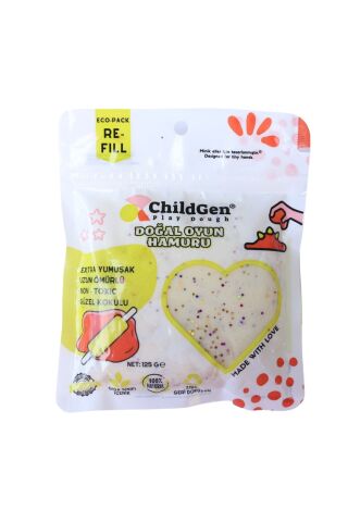 Doğal Oyun Hamuru - 4lü Glitter Set 4x125 Gr Vakumlu Kartuş Paket - (ecopack-refill)