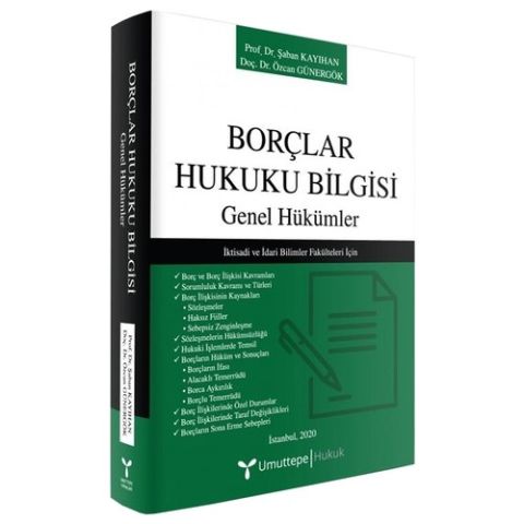 Borçlar Hukuku Bilgisi - Genel Hükümler - Özcan Günergök