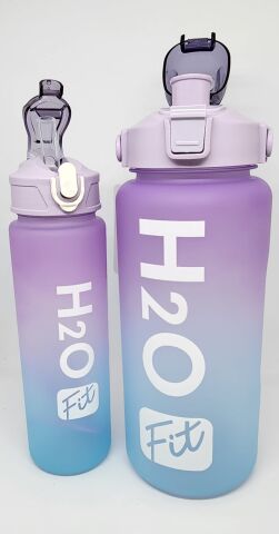 Fit H2O Mor-Mavi İkili Matara Seti Large:2000ml Small:750ml