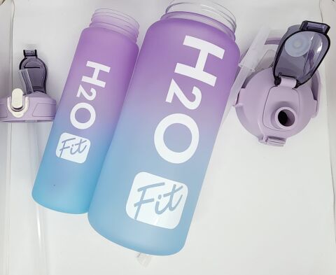 Fit H2O Mor-Mavi İkili Matara Seti Large:2000ml Small:750ml