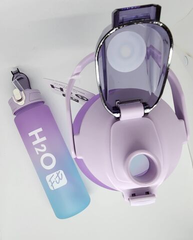 Fit H2O Mor-Mavi İkili Matara Seti Large:2000ml Small:750ml