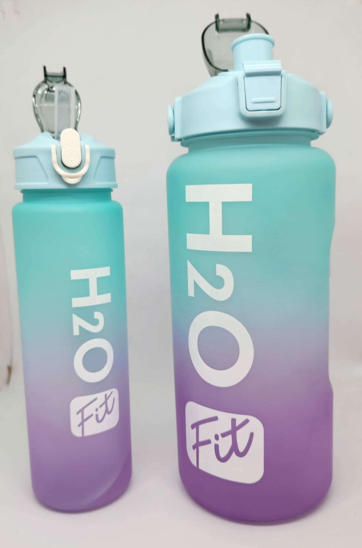 Fit H2O Yeşil- Mor İkili Matara Seti Large:2000ml Small:750ml