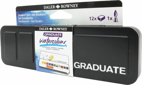 Daler-Rowney Graduate Suluboya - Yarım Tava - 12'li Set - YENİ