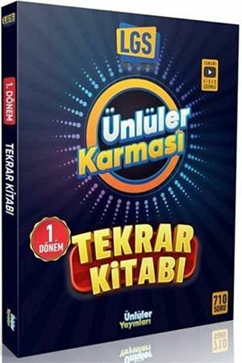 Ünlüler Yayınları 8. Sınıf LGS 1. Dönem Tekrar Kitabı