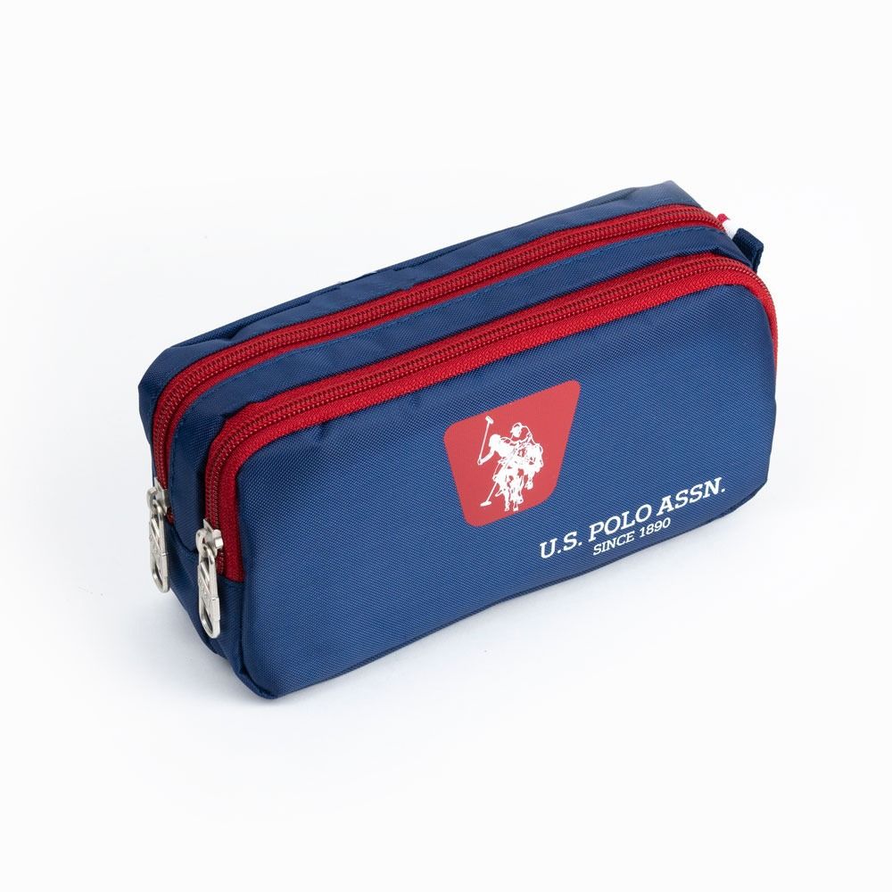 U.S. Polo Assn. Kalem Çantası Lacivert-Kırmızı Fermuar  PLKLK20051