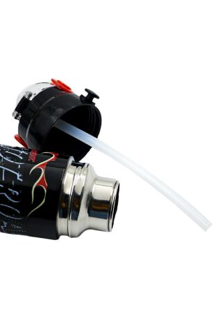 Pipetli Çelik Matara MT-2635 Araba Desenli Siyah 550 Ml