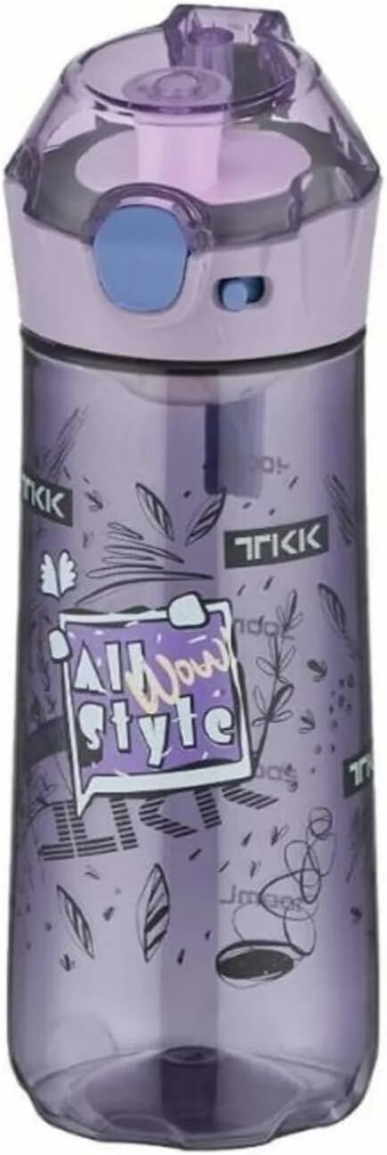 Vagonlife TKK T-1008 Mor 500ml Desenli Su Matarası