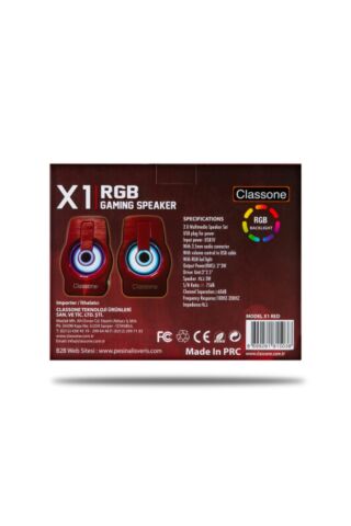 X1 Red Rgb Gamıng Hoparlör-kırmızı