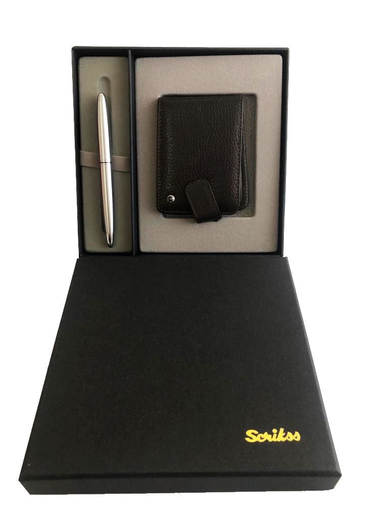 Scrikss 88 Krom Roller & Çoklu Yapraklı Kredi Kartlık Set