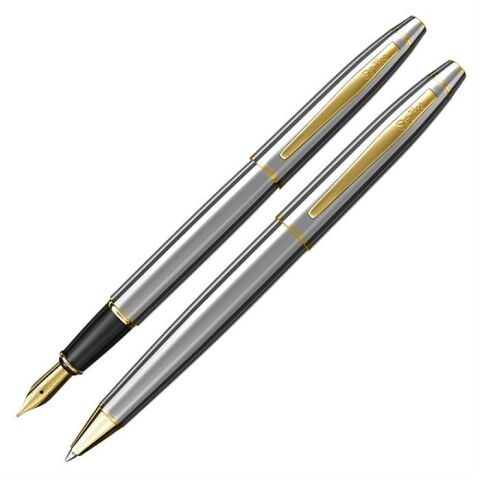 Scrikss 35 Dolma Kalem Tükenmez Kalem Seti Gold Krom