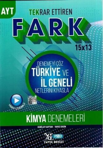 Yayın Denizi AYT Kimya 15 x 13 Tekrar Ettiren Fark Denemeleri
