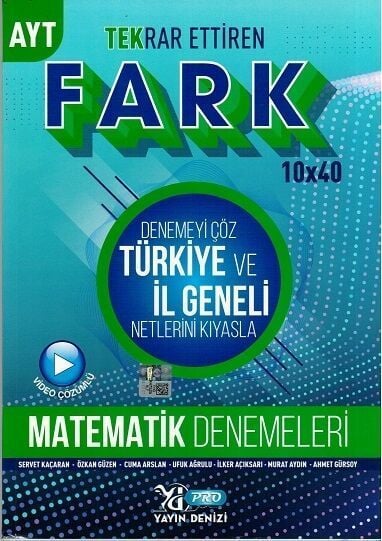 Yayın Denizi AYT Matematik Fark Tekrar Ettiren 10 x 40 Denemesi