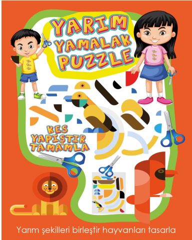 Karton Zeka Yarım Yamalak Puzzle Aktivite Kutusu