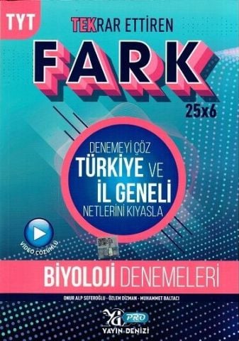 Yayın Denizi TYT Biyoloji Fark 25 x 6 Tekrar Ettiren Denemeleri