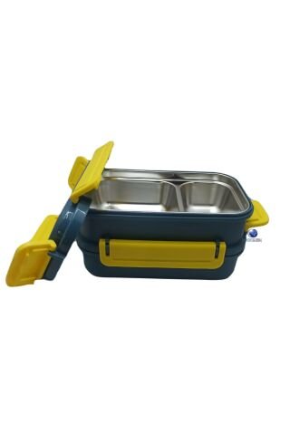 Vagonlife BL-2215 1200ml Taşınabilir Üç Bölmeli 304 Paslanmaz Çelik Çocuk Öğrenci Ve Ofis Için Yemek Kutusu Sefer Tası 1200ml