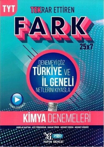Yayın Denizi TYT Kimya Fark 25 x 7 Tekrar Ettiren Denemeleri