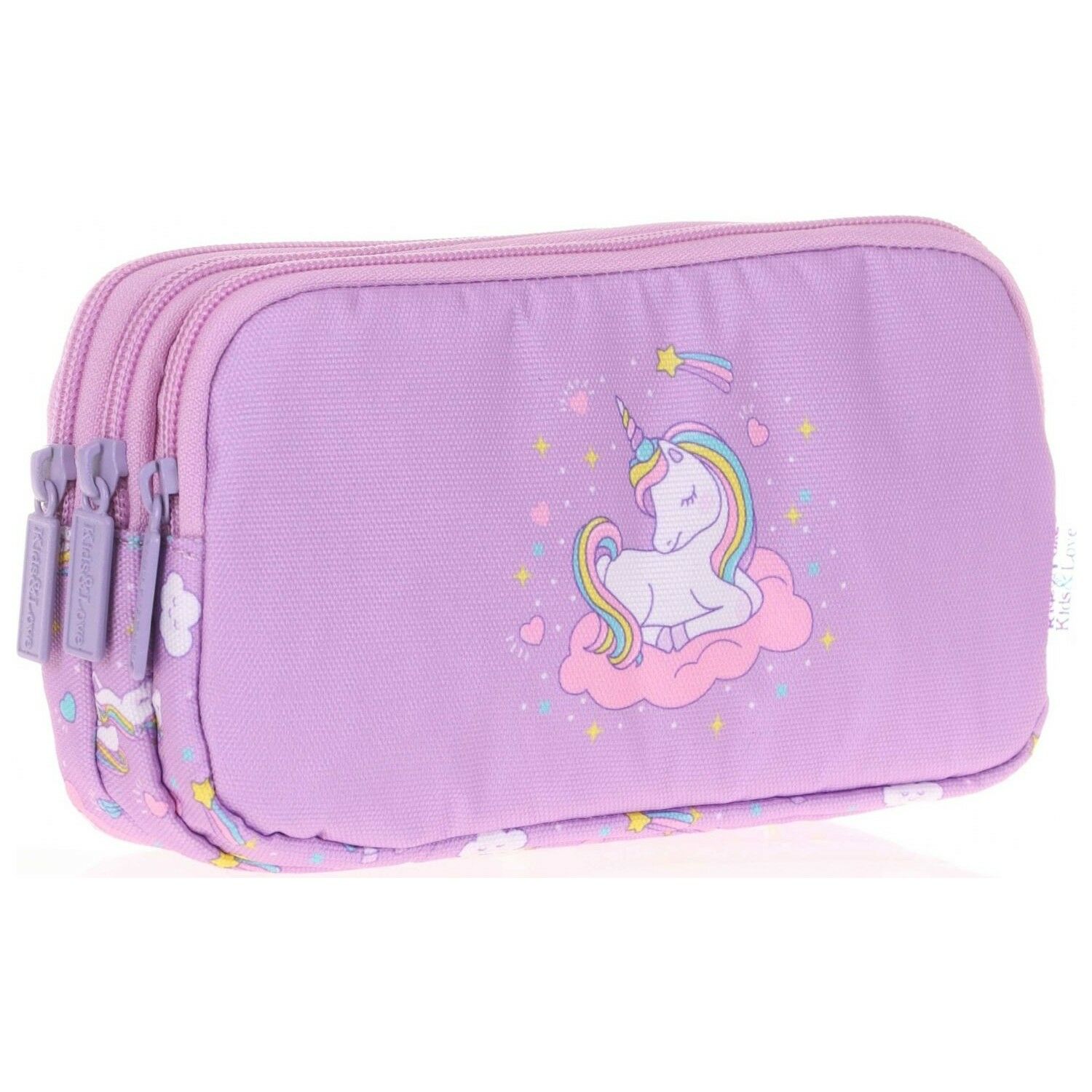 Kaukko Kids&love Flat Unicorn L8110 3 Gözlü Kalem Çantası