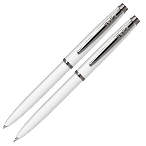 Scrikss 108M Prestij Tükenmez Kalem + Versatil Kalem Takım Beyaz