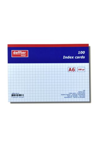 Index Kartı A6 Beyaz Kareli